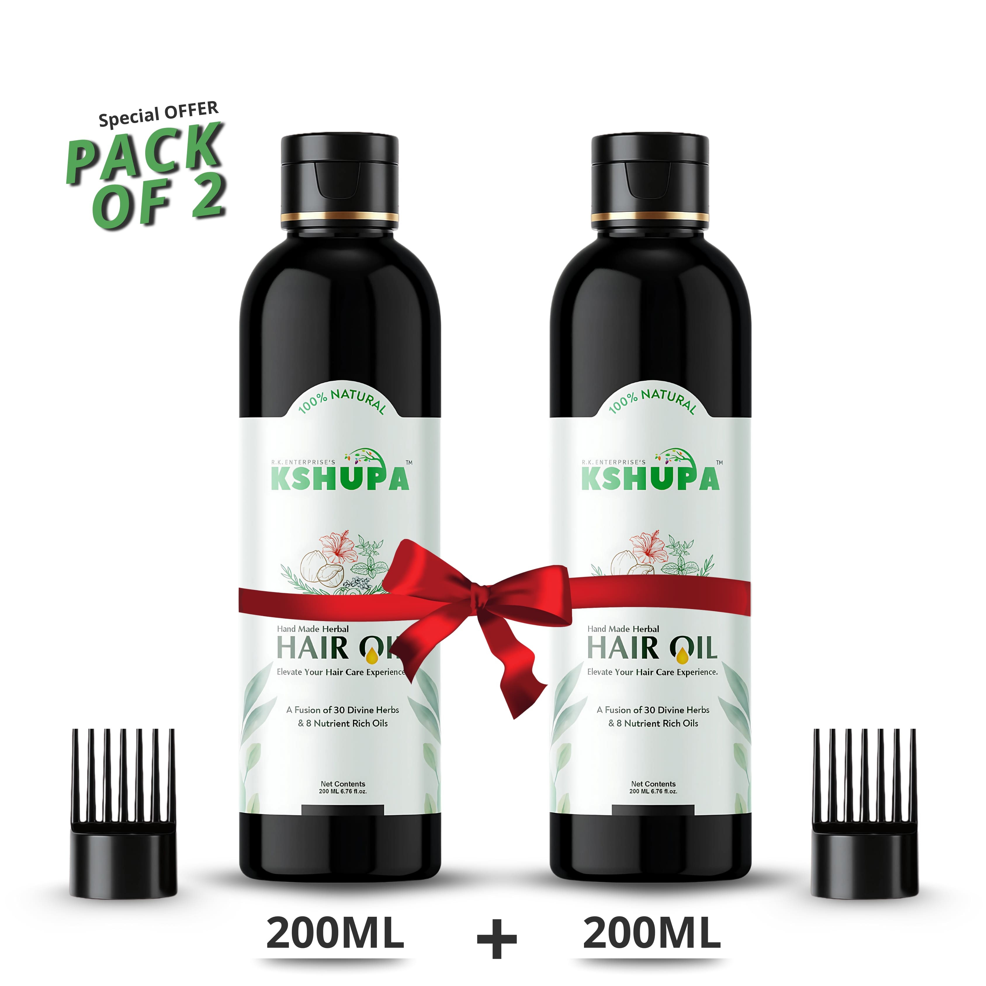 200ml PACK OF 2 KSHUPA HERBAL HAIR OIL