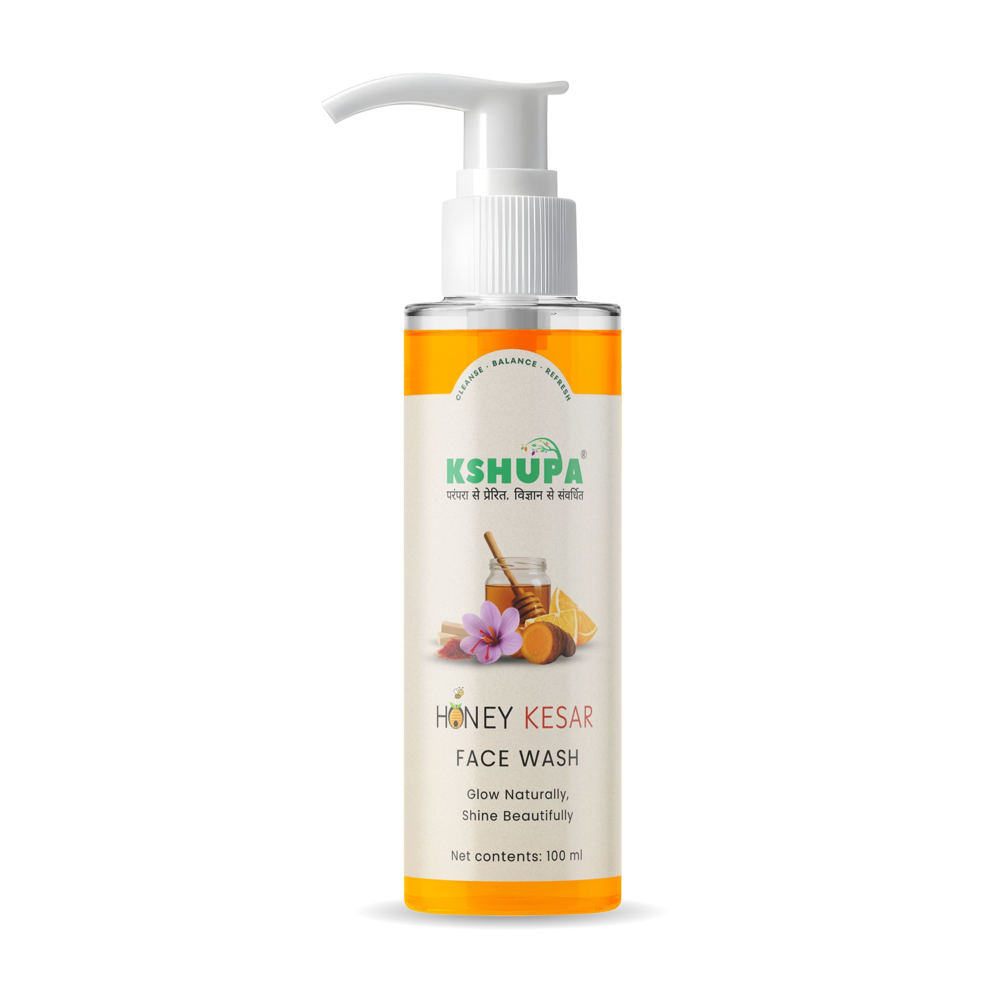Honey Kesar Face Wash ∣ Saffron & Honey for Anti-Tanning, Hydration & Natural Brightening