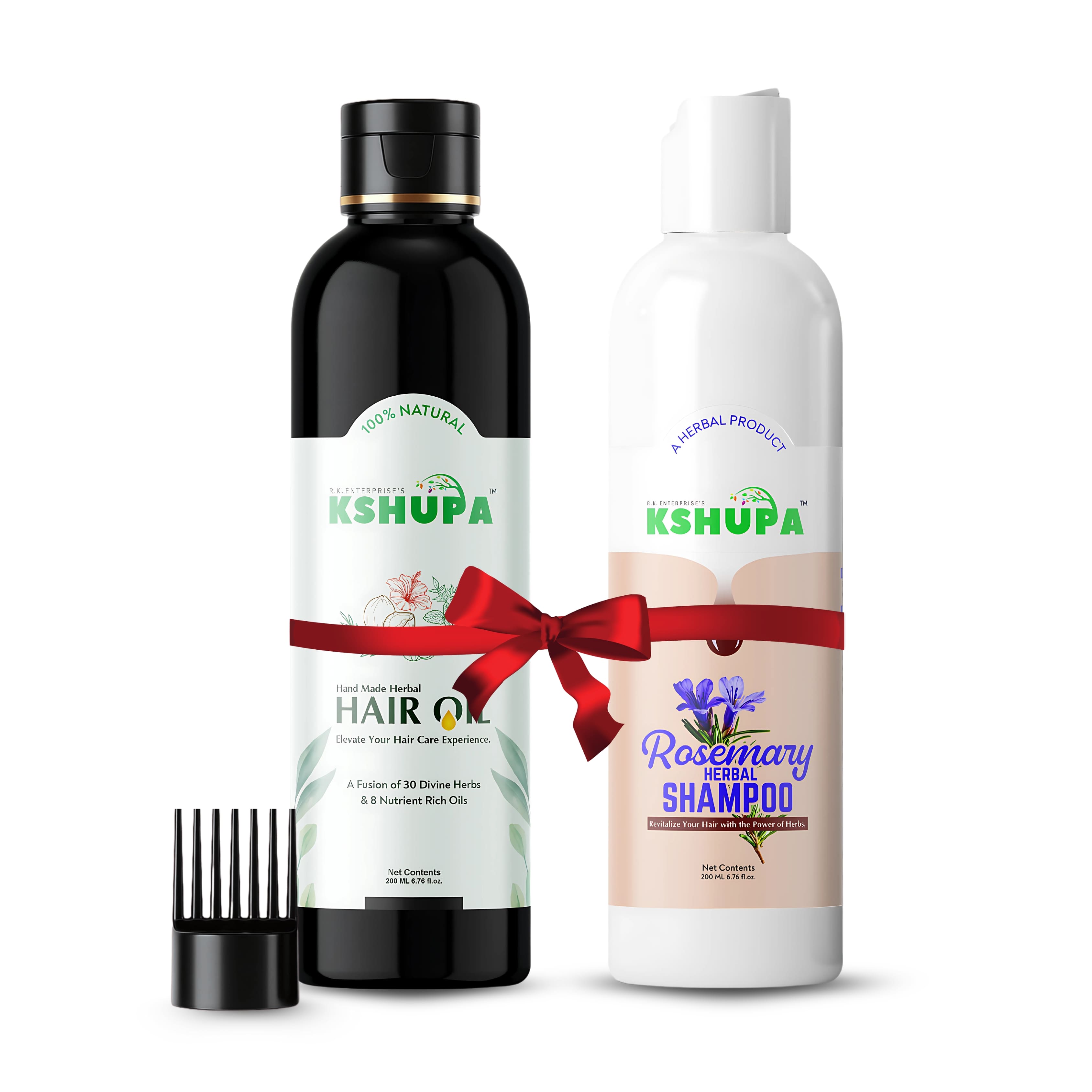 HERBAL HAIR CARE COMBO | Handmade Herbal Hair Oil + Rosemary Shampoo | Anti Hair Fall & Dandruff Control Ayurvedic Pack